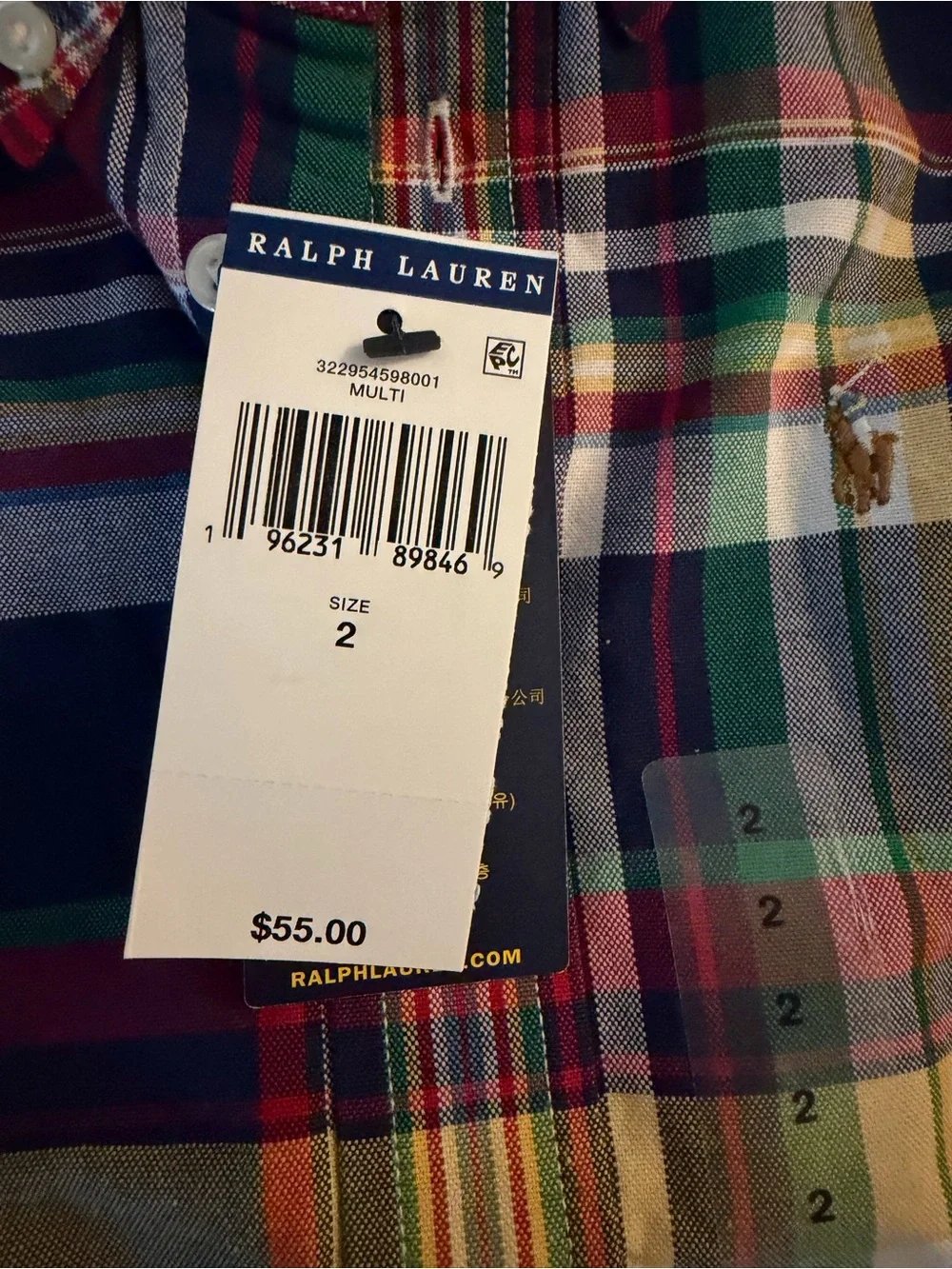 Ralph Lauren Multicolor Plaid Button-Down Shirt